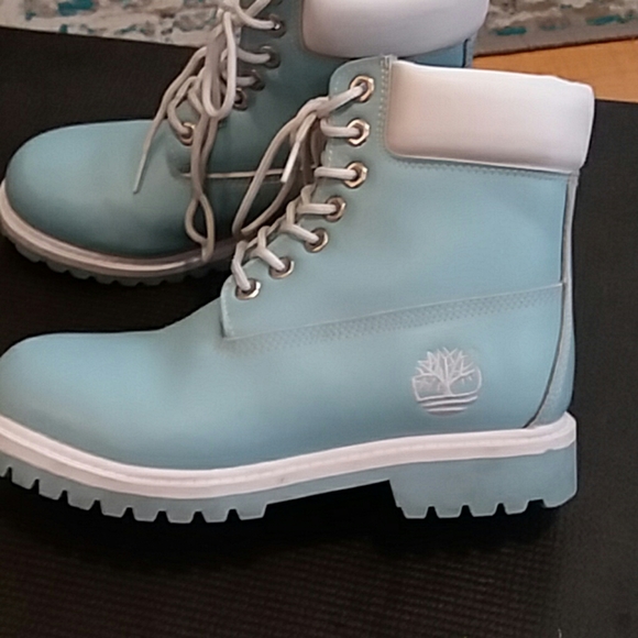 women's light blue timberland boots